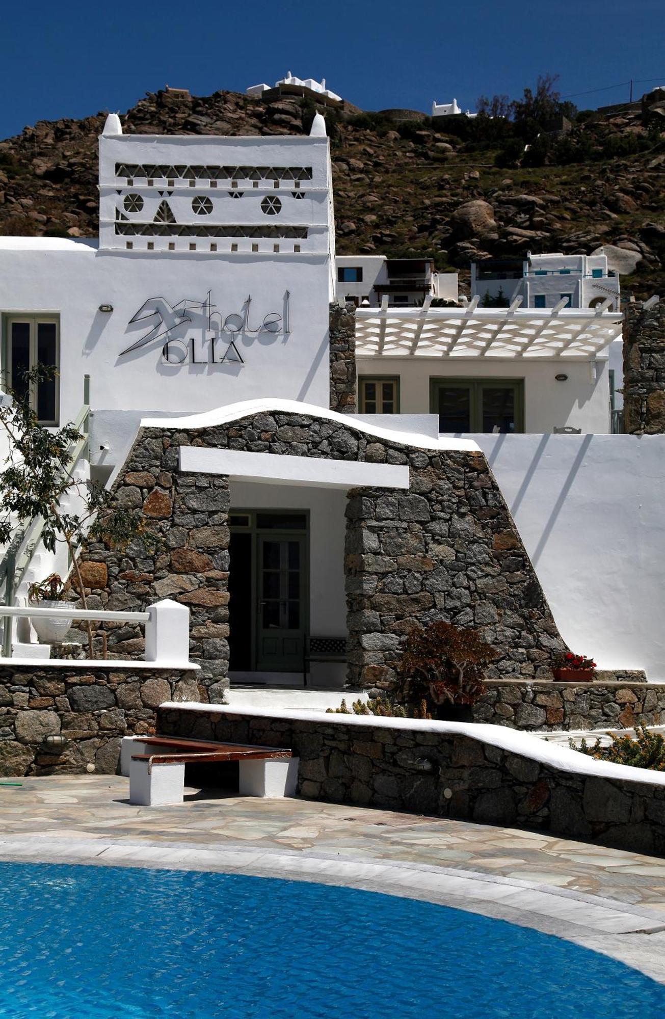 Olia Hotel Tourlos Bagian luar foto
